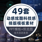 3D动态效果动感炫酷快闪互联网大数据络高端科技感简约PPT模板