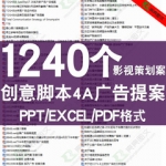 4A广告提案创意脚本ppt策划案宣传片平面创意文案剧本影视资料