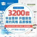PPT模板毕业答辩大学生本科生研究生开题报告动态ppt模版设计素材