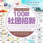 ppt模板大学生开学季校园社团招新纳新学生会竞选竞聘招募新人