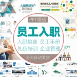 ppt模板公司新员工入职礼仪培训手册职场人力资源管理会议PPT模板