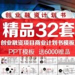 ppt模板商业计划书创业融资路演商务合作招商引资动态ppt模版素材