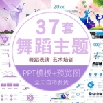 芭蕾舞文艺术表演培训班教学儿童跳舞演出 民族舞蹈课件PPT模板