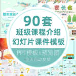 班级课程介绍学生学业情况 2021春季小学一年级家长会ppt模板课件