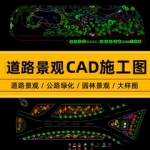 道路街道景观公路绿化种植园林景观大样图库CAD建筑设计施工图纸