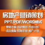 房地产营销活动策划市场分析方案参考资料模板 PPT word PDF素材