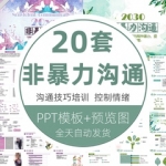 非暴力沟通技巧培训课件wps表达能力语言魅力控制情绪分享PPT模板