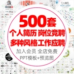 个人简历动态ppt模板毕业求职岗位竞聘竞选工作应聘演讲自我介绍