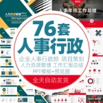工作报告PPT模板公司人事行政部企业人事部人力资源项目策划总结
