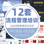 公司项目流程管理培训课件学习企业组织架构管理经理职责PPT模板