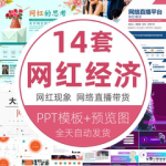 互联网电子商务网红经济直播带货网红现象广告推广营销售PPT模板