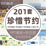 节约用水节约用电三爱三节光盘行动拒绝浪费珍惜粮食课件PPT模板