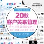 客户关系管理培训PPT模板关怀销售营销服务客户答谢会沟通技巧wps
