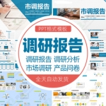 市场调研PPT模板问卷抽查数据分析调查基本方法报告商业抽样模版