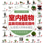室内植物盆栽SU模型库素材花草装饰花瓶插花摆件草图大师SketchUp