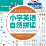 小学生英语自然拼读法课件PPT模板儿童英文字母拼读课程音标单词