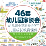 幼儿园小学家长会ppt模板课件儿童成长教育卡通创意动画ppt模板