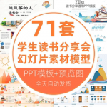 中小学生读书分享会幼儿园好书推荐笔记心得课件儿童卡通ppt模板